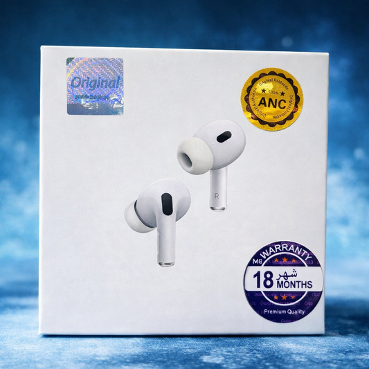 ANC Wireless Earbuds with Active Noise Cancellation & Charging Case – White
