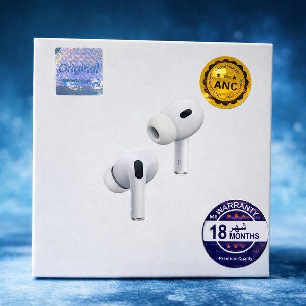 ANC Wireless Earbuds with Active Noise Cancellation & Charging Case – White