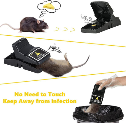 Heavy Duty Mouse Trap – High-Sensitivity Quick Catch Reusable Rat Traps for Home and Indoor Use