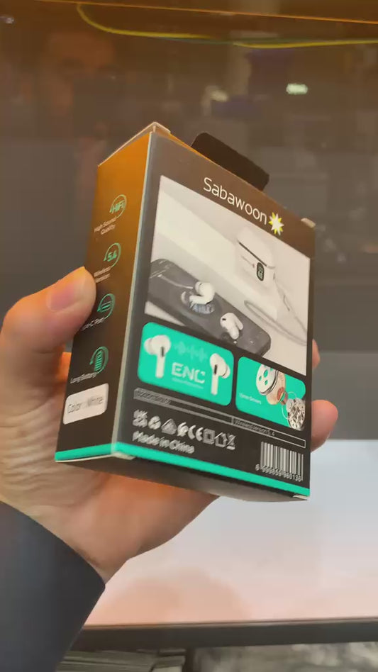 Imported Sabawoon ST36  Wireless Earbuds Bluetooth 5.4 with ENC & Digital Display